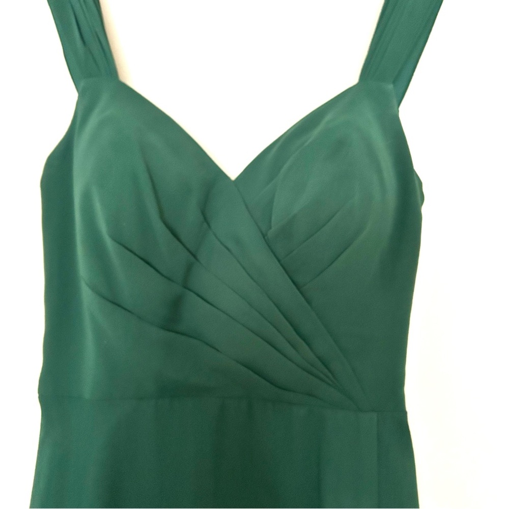 Azazie Jane Dark Green Dress - Picture 4 of 13